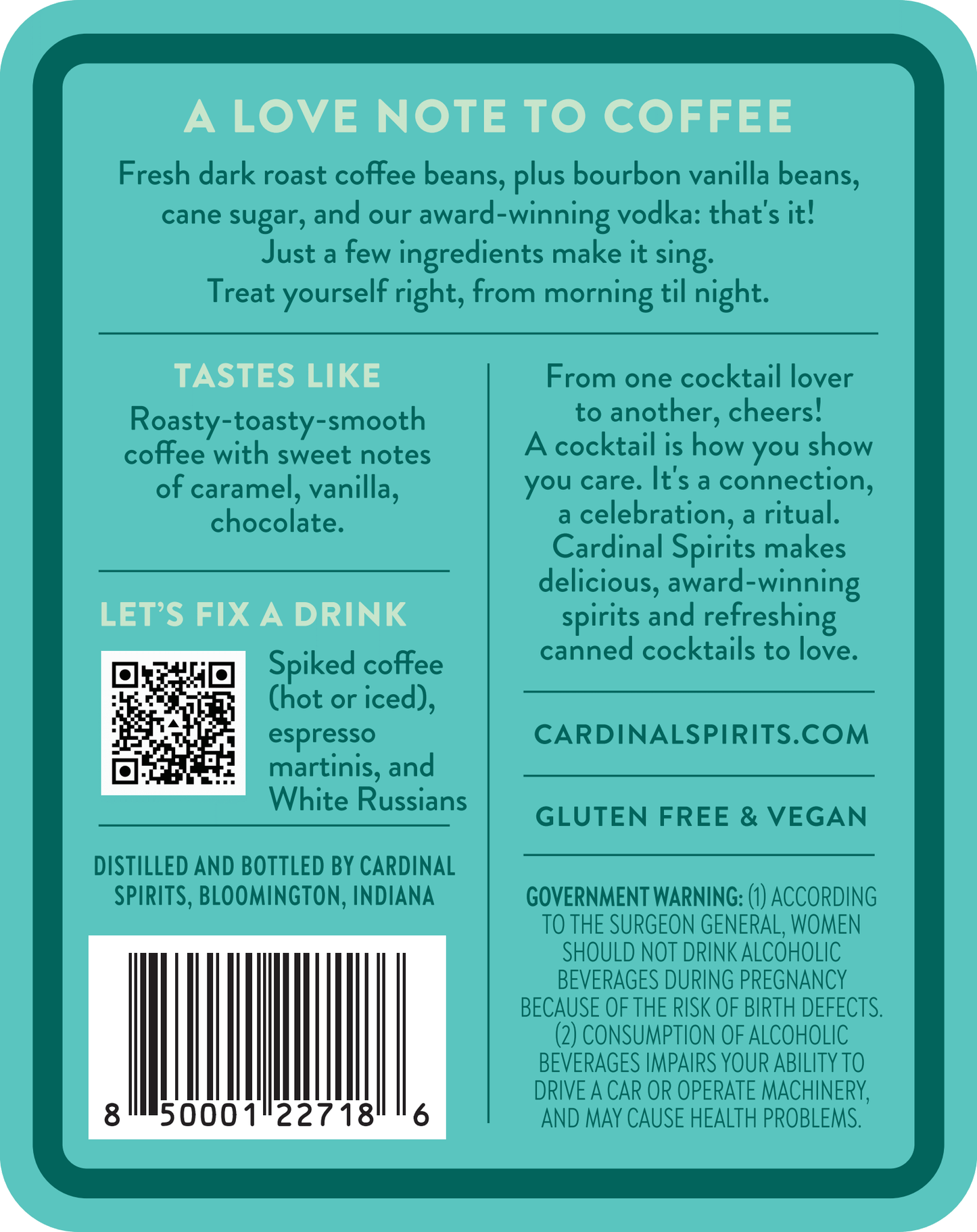 PRE SALE Songbird Coffee Liqueur